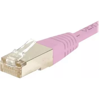 EXERTIS CONNECT CAT.6 S/FTP PiMF Patchkabel, Rosa, 1,0 m, Slim Snagless Boot, LSZH 854480