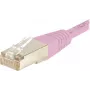 EXERTIS CONNECT CAT.6 S/FTP PiMF Patchkabel, Rosa, 1,0 m, Slim Snagless Boot, LSZH 854480