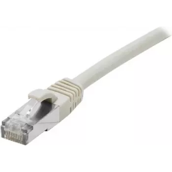 EXERTIS CONNECT Cat 6A S/FTP Patchkabel, 3 m, Grau, LSZH, Schlanke Knickschutztülle, 10 Gbps 858407