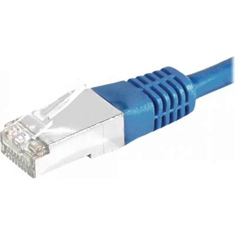 EXERTIS CONNECT Cat6 S/FTP PiMF Patchkabel, Blau, 0,7 m, Schlankes Snagless-Boot 856841