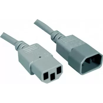 EXERTIS CONNECT IEC C14 auf C13 Stromverlängerungskabel, 1,8 m, Grau, 10 A/250 V, H05VV-F 0,75 mm² 808140