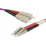 EXERTIS CONNECT LC/UPC auf LC/UPC OM4 Duplex LWL Patchkabel, 1m, LSZH, Erika Violett 392781