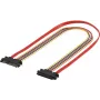 EXERTIS CONNECT SATA-Verlängerungskabel, SATA 22 Pin Stecker auf SATA 22 Pin Buchse (5V + 12V), 0,5 m, zur Verlängerung der SATA-Daten- und Stromschnittstelle, Schwarz 147500