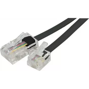 EXERTIS CONNECT Telefon-Adapterkabel, RJ11 Stecker auf RJ45 Stecker, Schwarz, 15 m EXC911734