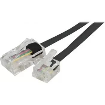 Exertis Connect Telefonkabel RJ-11 Stecker auf RJ-45 Stecker 3,0 m Flach Schwarz EXC911736