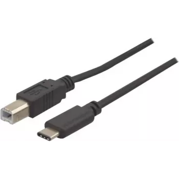 EXERTIS CONNECT USB 2.0 Kabel, USB Typ-C zu USB Typ-B, Schwarz, 1,0 m 150304