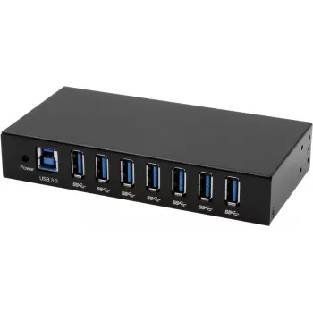 EXSYS EX-11237HMS 7-Port USB 3.2 Gen 1 Metall-Hub mit 15KV ESD-Schutz