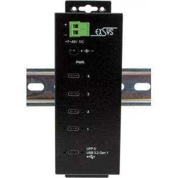 EXSYS EX-1144HMVS USB-C Multiport-Hub mit 4K HDMI, Gigabit Ethernet und 3x USB 3.2 Gen 1 Typ-A