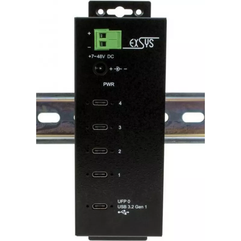 EXSYS EX-1144HMVS USB-C Multiport-Hub mit 4K HDMI, Gigabit Ethernet und 3x USB 3.2 Gen 1 Typ-A