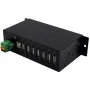 EXSYS EX-1179HMVS 7-Port USB 2.0 Industrie-Metall-Hub mit DIN-Schienen-Montage, 480 Mbit/s, ESD-Schutz, -40 bis 85°C