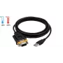 EXSYS EX-1311-2T USB 2.0 auf RS-232 Seriell Adapterkabel mit FTDI Chipsatz, 0,8 m, Schwarz