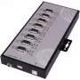 EXSYS EX-1348HMV 8-Port USB 2.0 zu RS-232/422/485 Seriell-Adapter-Hub mit Metallgehäuse und FTDI-Chipsatz