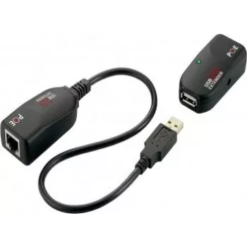 EXSYS EX-1441-2 Gigabit Ethernet Extender über Koax-Kit, 1000m Reichweite, Metallgehäuse, Schwarz