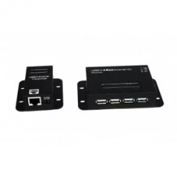 EXSYS EX-1446 Gigabit-Ethernet-Extender-Kit über 2-Draht-Kupferkabel, 1200 m Reichweite, VDSL2, Metallgehäuse, Schwarz