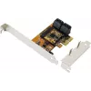 EXSYS EX-3517 7-Port SATA III PCIe x2 Controller-Karte - ASMedia ASM1062 + JMicron JMB575S, 6Gbps, Low-Profile-Bracket enthalten