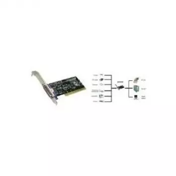 EXSYS EX-41010 PCI-X Parallel-Adapter, IEEE 1284, DB25 Buchse, MosChip MCS9901, Low Profile