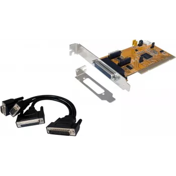 EXSYS EX-43360 PCI-X Adapter - 2x RS-232 Seriell + 1x Parallel, MosChip, Low Profile