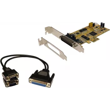 EXSYS EX-45362 2-Port RS-232 PCIe x1 Serial Adapter Karte, Low Profile, ASIX AX99100