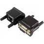 EXSYS EX-47960 RS-232 auf RJ-45 Seriell-Adapter, DB9 Stecker auf RJ-45 Buchse, Straight-Through-Pinout, Schwarz