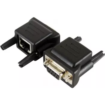 EXSYS EX-47961 RS-232 auf RJ-45 Konsolen-Kabel-Adapter, DB9 Stecker auf RJ45 Stecker, 1,8m, Schwarz