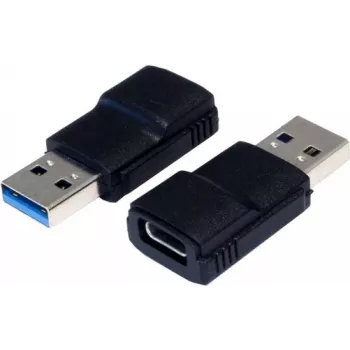 EXSYS EX-47991 USB 3.1 Gen 1 Typ-A Stecker auf Typ-C Buchse Adapter, Schwarz