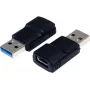 EXSYS EX-47991 USB 3.1 Gen 1 Typ-A Stecker auf Typ-C Buchse Adapter, Schwarz