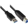 EXSYS EX-K1500 USB 3.2 Gen 1 Kabel, USB-A auf USB-B, 0,2 m, Schwarz