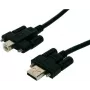 EXSYS EX-K1555V USB 2.0 Kabel, Typ-A Stecker auf Typ-B Stecker mit Rändelschrauben, 5 m, Schwarz
