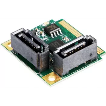 EXSYS Mini PCIe SATA III Controller, 2-Port, 6Gbps, ASM1061, Full-Height EX-48080-2