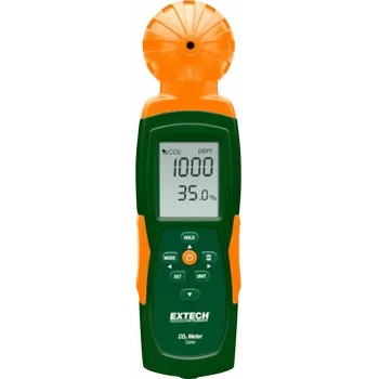 Extech CO240 Kohlendioxid-Messgerät mit Temperatur, USB-Datenlogger, 0-9999 ppm
