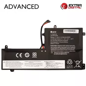 Extra Digital Advanced Laptop-Akku für Lenovo L17M3PG2 – 4750mAh, 54Wh, 11,34V, 3-Zellen-Li-Ionen (NB482832)