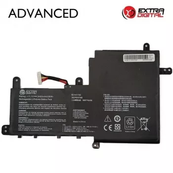 Extra Digital Advanced NB432516 Laptop-Akku für ASUS B31N1729 - 3400mAh, 11.52V, 39.2Wh, 3 Zellen