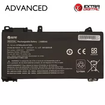 Extra Digital Advanced NB462551 Ersatzakku für HP RE03XL – 3700mAh 11.55V Li-Ion, 3 Zellen, Schwarz