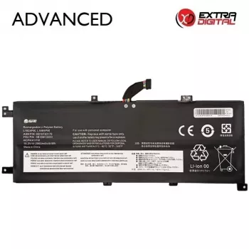 Extra Digital Advanced NB482887 Laptop-Akku für Lenovo L18M4P90, 2900mAh, Li-ion, 15.36V, 44.5Wh, 4 Zellen, Schwarz