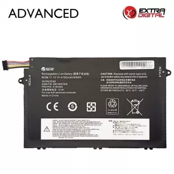 Extra Digital Advanced Ersatzakku für Lenovo ThinkPad T470 T480 A475 A485 T570 T580 P51S P52S, 01AV445, 4100mAh, 11.4V, Li-ion, 6 Zellen, Schwarz