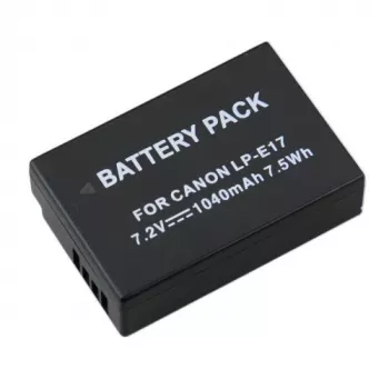 EXTRA DIGITAL Canon LP-E17 Ersatzakku (ohne Chip, 7,2 V, 1300 mAh, Li-Ion, Schwarz)