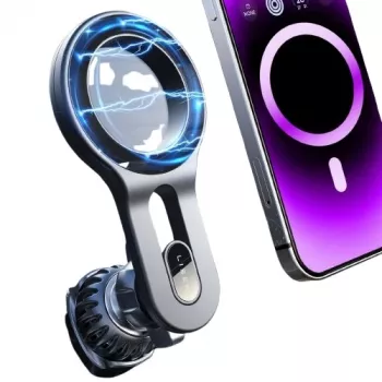 EXTRA DIGITAL Magnetischer Handyhalter für Lüftungsschlitze – Universelle Smartphone-Halterung mit 360°-Drehung, N52 Neodym-Magneten - Schwarz (HB390489)