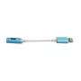 EXTRA DIGITAL Lightning auf 3,5-mm-Kopfhöreranschluss-Adapter – Weiß, 10 cm Kabel, DAC, MFi-kompatibel
