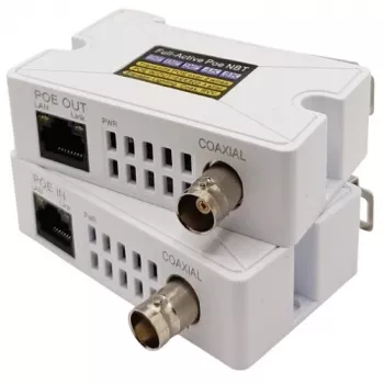 EXTRA DIGITAL PoE 10/100M Extender über Koaxialkabel, bis 500 m, Kit
