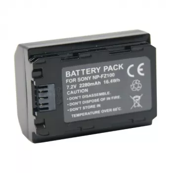 EXTRA DIGITAL SONY NP-FZ100 Akku, 2250mAh - Wiederaufladbarer Lithium-Ionen-Akku für Sony Alpha Kameras