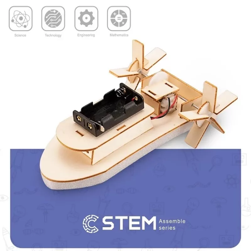 EXTRA DIGITAL Holzbausatz Boot, pädagogisches Modell