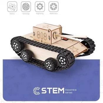 EXTRA DIGITAL Holzbausatz Elektrischer Panzer, Lehrmodell