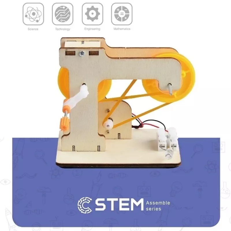 EXTRA DIGITAL Holz-Bausatz Rotierender Generator Lehrmodell