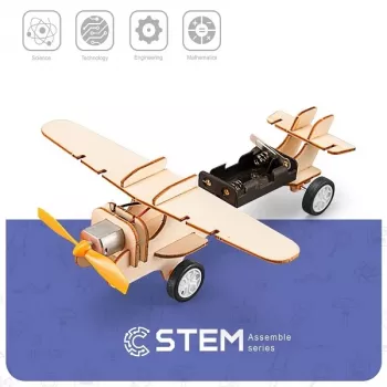 EXTRA DIGITAL Holzbausatz Einpropeller-Flugzeug Lernmodell