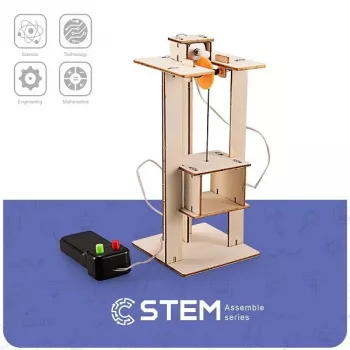 EXTRA DIGITAL Holz-Bausatz Aufzug, Lehrmodell