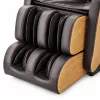 EXTRALINK 3D Zero Gravity Massagesessel mit Holzdekor-Akzenten, Schwarz/Braun