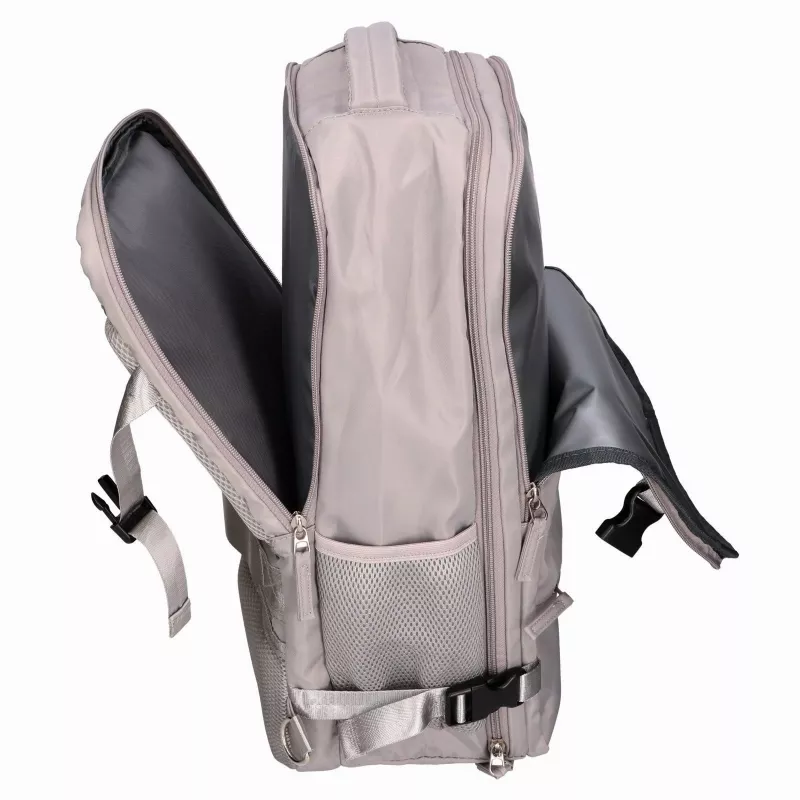 EXTRALINK Black Forest KM03 Kabinenrucksack 45x20x30 cm mit 2 Kulturbeuteln – Grau