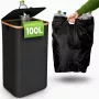 EXTRALINK Black Forest Pfandflaschen-Sammelkorb, faltbar, 100L, Schwarz