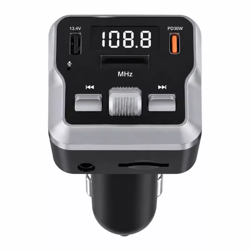 EXTRALINK Bluetooth FM-Transmitter mit 2 USB-Ladeanschlüssen und MicroSD-Kartenslot