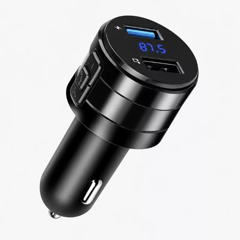 EXTRALINK Bluetooth FM Transmitter mit 2x USB-Ladegerät, Freisprecheinrichtung, Schwarz